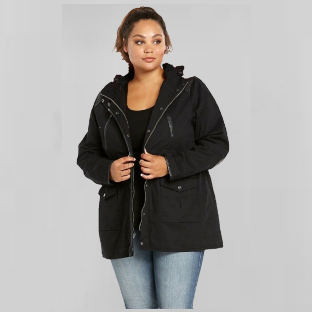 TORRID BLACK ANORKA WINTER JACKET COAT